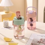 Ergonomic Handle 800ML Ins Student Straw Cup Portable Pretty Tea Coffee Water Mug Summer School Use