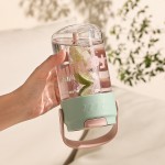 Ergonomic Handle 800ML Ins Student Straw Cup Portable Pretty Tea Coffee Water Mug Summer School Use