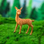 Weather Resistant Mini Plastic Sika Deer Statues Realistic Forest Animal Model DIY Fairy Garden Micro Scene Decor Home Lawn Craft Ornament