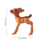 Weather Resistant Mini Plastic Sika Deer Statues Realistic Forest Animal Model DIY Fairy Garden Micro Scene Decor Home Lawn Craft Ornament