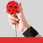 Stress-relieving Wrist Rocket Ball String PU Foam Ventilated Kids Hand Eye Coordination Training Stress Relief Toy Fitness Exercise