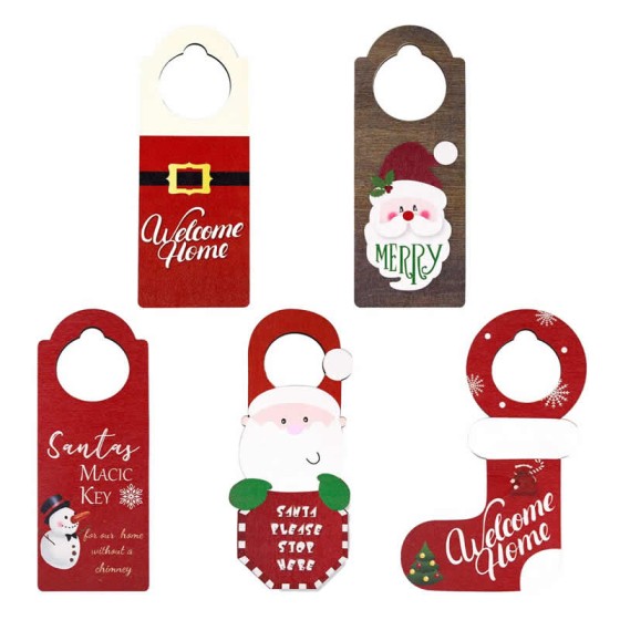 Adjustable Christmas Door Handle Pendants Cute Decoration Hanger Decorations Outdoor Hotel Year Office