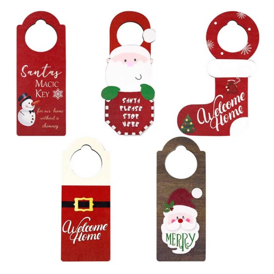 Adjustable Christmas Door Handle Pendants Cute Decoration Hanger Decorations Outdoor Hotel Year Office