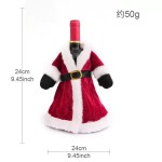 Easy To Use Creative Cute Christmas Wine Bottle Golden Velvet Dress Covers Sleeve Santa Snowman Xmas Party Dinner Table Decor
