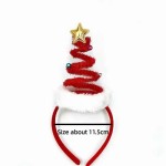 Realistic Spring Christmas Headband Fluffy Plush Santa's Hat Tree Hair Hoop Happy Year Clip Children Headwear