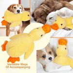 Smooth Cute plush cat dog squeaking toys durable duck-shaped teething interactive entertainment sleep companion relaxation