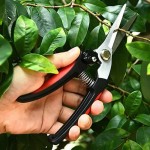 Uv Protection Professional Stainless Steel Gardening Pruning Shears Ergonomic Non-Slip Handle Bonsai Fruit Trees Flower Trimming