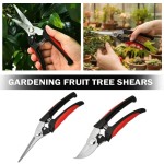 Uv Protection Professional Stainless Steel Gardening Pruning Shears Ergonomic Non-Slip Handle Bonsai Fruit Trees Flower Trimming