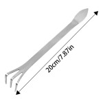Heavy Duty Stainless Steel Root Rake Bonsai Potted Plants 3-Prong Loosen Soil Tool Handheld Rustproof Home Gardening
