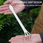 Heavy Duty Stainless Steel Root Rake Bonsai Potted Plants 3-Prong Loosen Soil Tool Handheld Rustproof Home Gardening