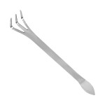 Heavy Duty Stainless Steel Root Rake Bonsai Potted Plants 3-Prong Loosen Soil Tool Handheld Rustproof Home Gardening