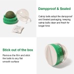 Stress-relieving Natural Catnip Cat Wall Stick-on Ball Toy Scratchers Treats Healthy Removes Balls Promote Digestion Grass Snack