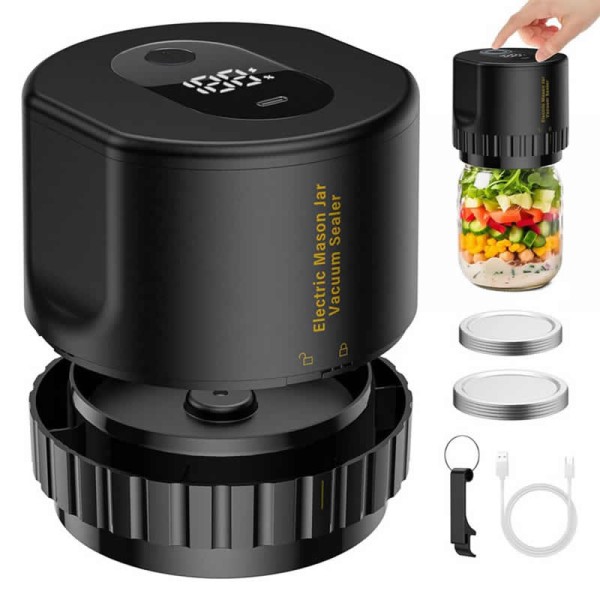 Energy Efficient Automatic Electric Mason Jar Vacuum Sealer One-button Operation Leak-proof Sealing Portable Food Preservation Equipment Suit