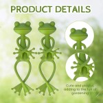 Waterproof Frog Shaped Plant Tie Reusable Cable Wire Garden Vine Flower Vegetable Clip Adjustable Flexible Supporter Stem