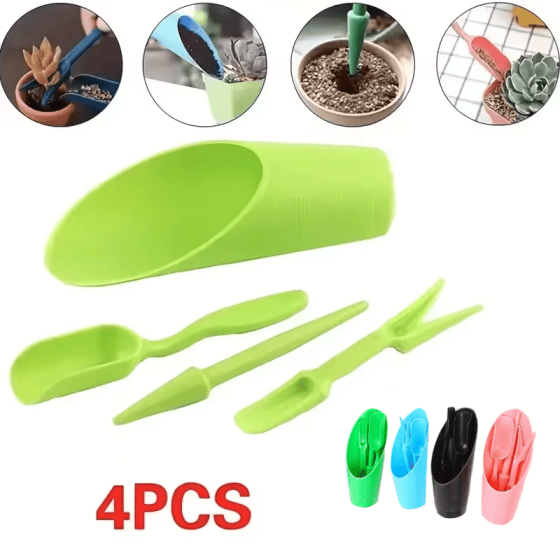 Breathable 4pcs set Plastic Durable Bucket shovel Potted Cultivation cylinder MeatPlant soil Garden Tools Mini Planting Tool