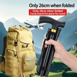 Ergonomic Foldable Hiking Stick Aluminum Alloy Telescopic Walking Multi-functional Elderly Lightweight