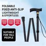Ergonomic Foldable Hiking Stick Aluminum Alloy Telescopic Walking Multi-functional Elderly Lightweight