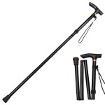 Ergonomic Foldable Hiking Stick Aluminum Alloy Telescopic Walking Multi-functional Elderly Lightweight