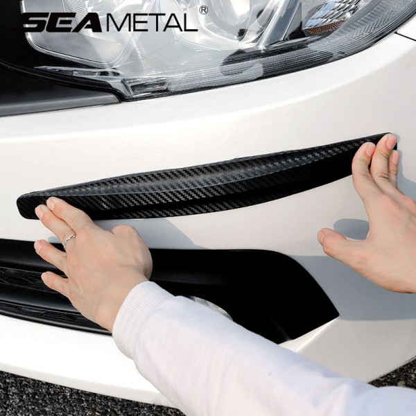Heat Resistant PVC Car Front Rear Bumpers Anti Collision Strips Carbon Fiber Body Doors Trunk Scratch Stickers