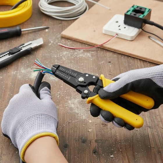 Rechargeable Electrician Multifunction Wire Stripping Pliers High-Carbon Steel Home Repair Cable Cutting