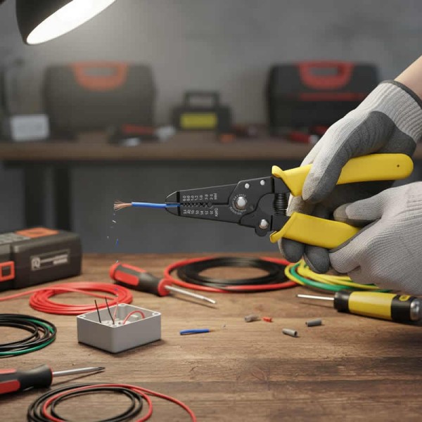 Rechargeable Electrician Multifunction Wire Stripping Pliers High-Carbon Steel Home Repair Cable Cutting