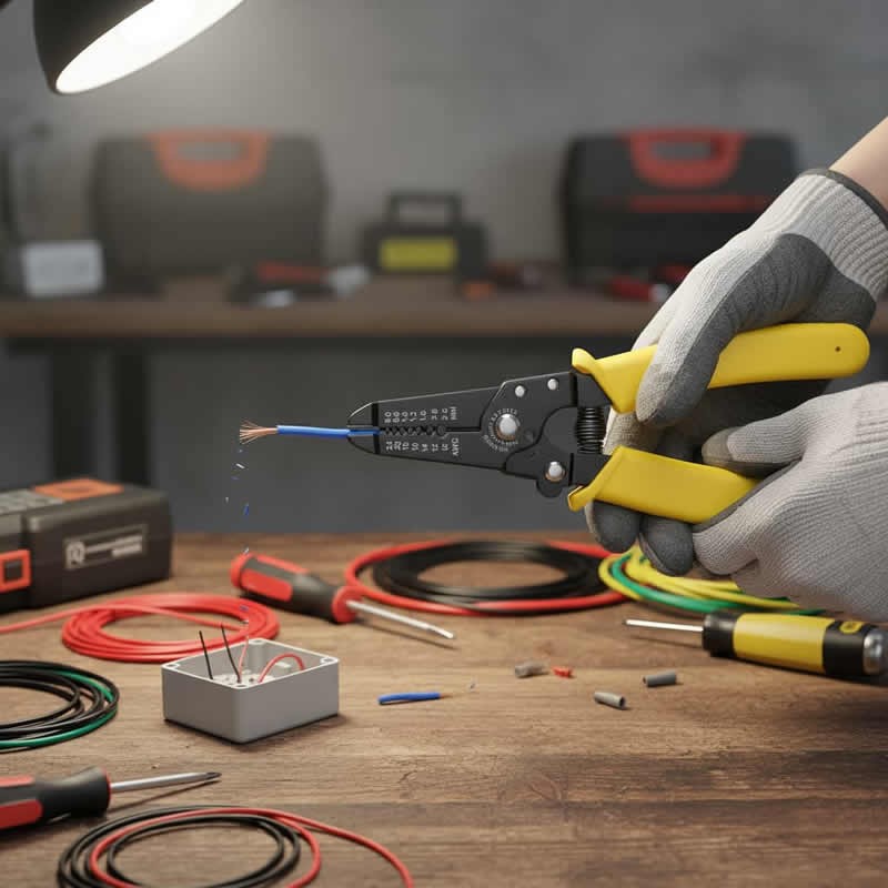 Rechargeable Electrician Multifunction Wire Stripping Pliers High-Carbon Steel Home Repair Cable Cutting