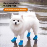 Durable Waterproof Dog Shoes Small Dogs Anti-Slip Pet Boots Rain Booties Paw Protector Teddy Poodle Chihuahua Socks