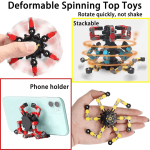 Entertaining Fidget Spinner Toys Transformable Chain Robot Finger Toy Kids Adults Stress Relief Sensory Fingertip Gyros