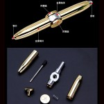 Silent Creative Multi-Function LED Pen Spinning Decompression Gyro Metal Ballpoint Fashion Office School Supplies Writing Pens