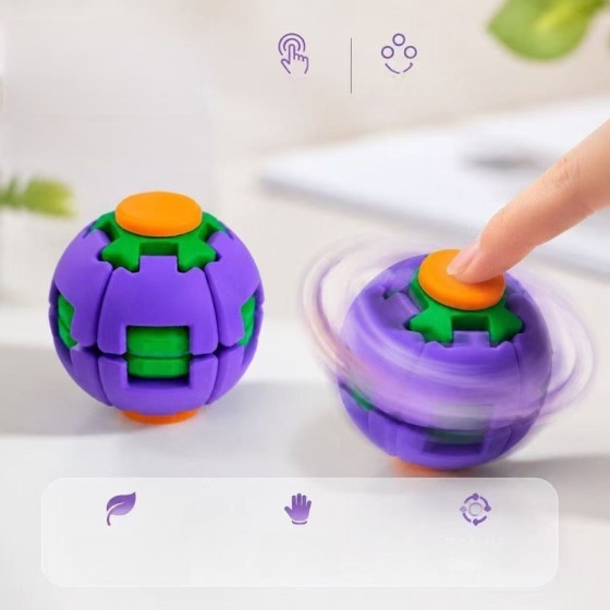 Long Lasting Fingertip Rotating Ball 3D Printing Stress Relieving Pressing Gyroscope Puzzle Portable Fun Toy