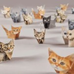 Non-toxic DIY Origami Paper Cats Dogs Dinosaurs Kit 50Pcs Fold Own Animal Craft Cute 3D Desk Decor Toy Kids Adults Beginners Gift