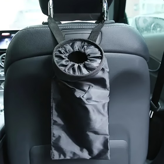 Universal Car Trash Bag Hanging Foldable Vehicle Garbage Bag for Seat Headrest Daily Car Organizer Pouch Reusable and Washable