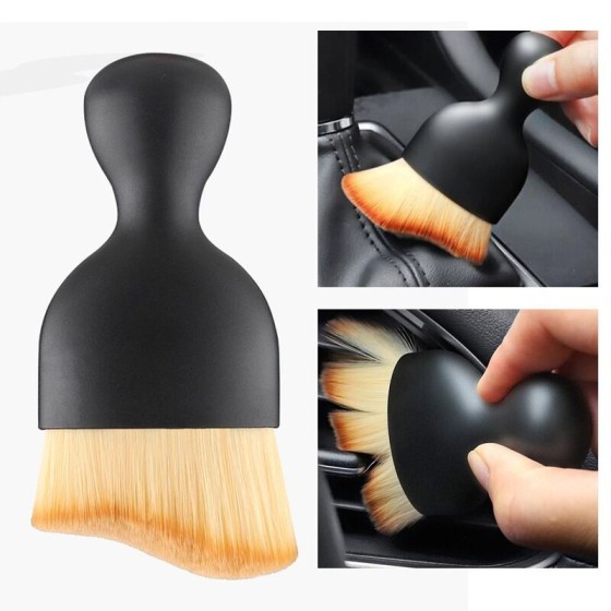 Curved Car Interior Cleaning Brush Ultra Soft, Dust Brush for Air Conditioning Outlet, Car Beauty Cleaning Tools for Dashboard