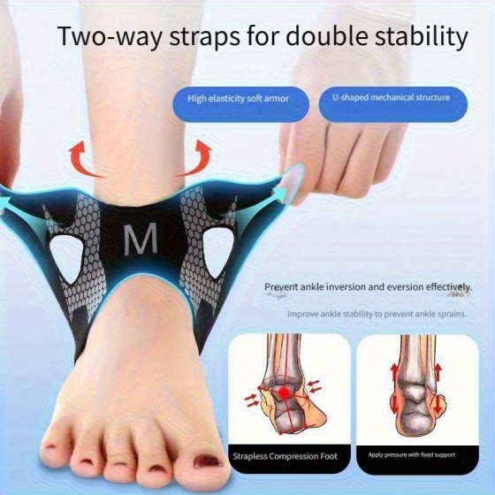 S/M/L Thin Ankle Support Strap Adjustable Heel Lock Breathable Sports Guard for Sprain Prevention Joint Stability