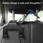 Universal Black Car Seat Headrest Hook Hanger Storage Organizer For Handbag Purse Coat Vehicle Interior Accessory