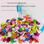 Safe Children Colorful Plastic Plum Blossom Building Blocks Fun Assembled Snowflake Pieces Insert Enlightenment Early Education Toys