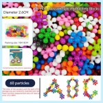 Safe Children Colorful Plastic Plum Blossom Building Blocks Fun Assembled Snowflake Pieces Insert Enlightenment Early Education Toys