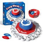 Entertaining Crazy Words English Board Game Fast Paced Family Fun Quick Thinking Letter Pressing Puzzle Adults Kids