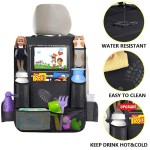 Universal Car Seat Back Organizer - Touch Screen Tablet Holder Multi-Pocket Backseat Storage Bag for Kids Travel