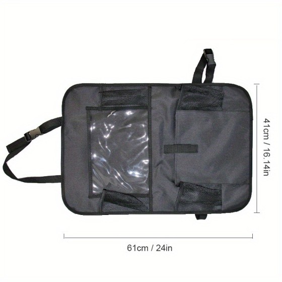 Universal Car Seat Back Organizer - Touch Screen Tablet Holder Multi-Pocket Backseat Storage Bag for Kids Travel