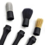 3PCS Automotive Interior Detail Brush Set Soft Synthetic Wool for Dashboard Air Vent Dust Cleaning