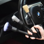 3PCS Automotive Interior Detail Brush Set Soft Synthetic Wool for Dashboard Air Vent Dust Cleaning