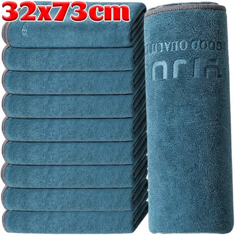 Microfiber Cleaning Towel Thicken Double Layer Soft Absorbent Car Washing Drying Towels Reusable Clean Rags Car Accessories