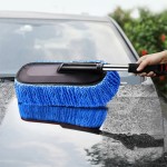 Car Washing Mop Microfiber Soft Brush Extendable Handle Auto Duster Removable Washable Detailing Dust Remover Cleaning Tool