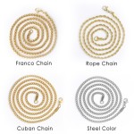 Iced Out Cross Pendant Necklace, Hip Hop Unisex Statement Gold Plated Chain, Wholesale Fashion Jewelry for Men Women