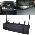 High Capacity Car Trunk Organizer Oxford Fabric Multi‑use Adjustable Universal Car Backseat Storage Bag Net Seat Back Organizer