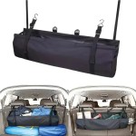 High Capacity Car Trunk Organizer Oxford Fabric Multi‑use Adjustable Universal Car Backseat Storage Bag Net Seat Back Organizer