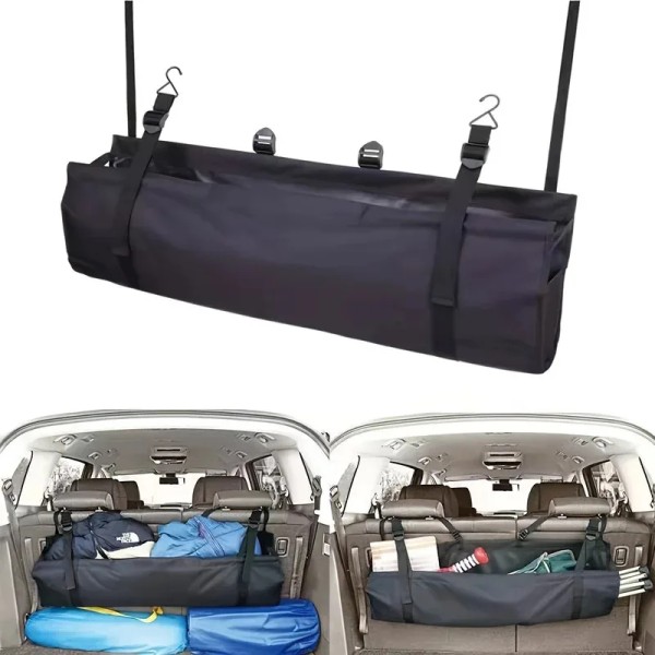 High Capacity Car Trunk Organizer Oxford Fabric Multi‑use Adjustable Universal Car Backseat Storage Bag Net Seat Back Organizer
