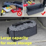 Foldable Felt Car Trunk Storage Box Anti‑Slip Large Capacity Compartment Car Boot Organizer Vehicle Storage Organizer