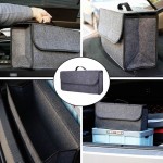 Foldable Felt Car Trunk Storage Box Anti‑Slip Large Capacity Compartment Car Boot Organizer Vehicle Storage Organizer